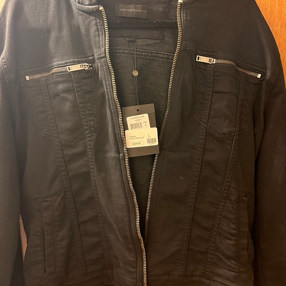 John Varvatos *USA Hooded Jean Jacket